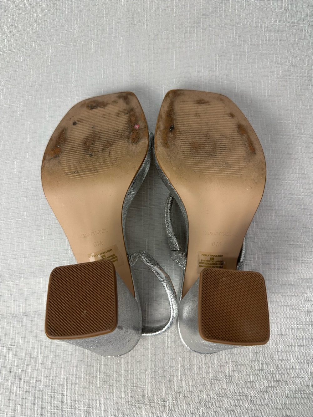Steve Madden Silver Sandals Size 6M - Picture 4 of 8
